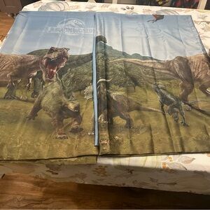 Jurassic World curtains.  2 panels 42’ W 64’ L.  
Used like new.